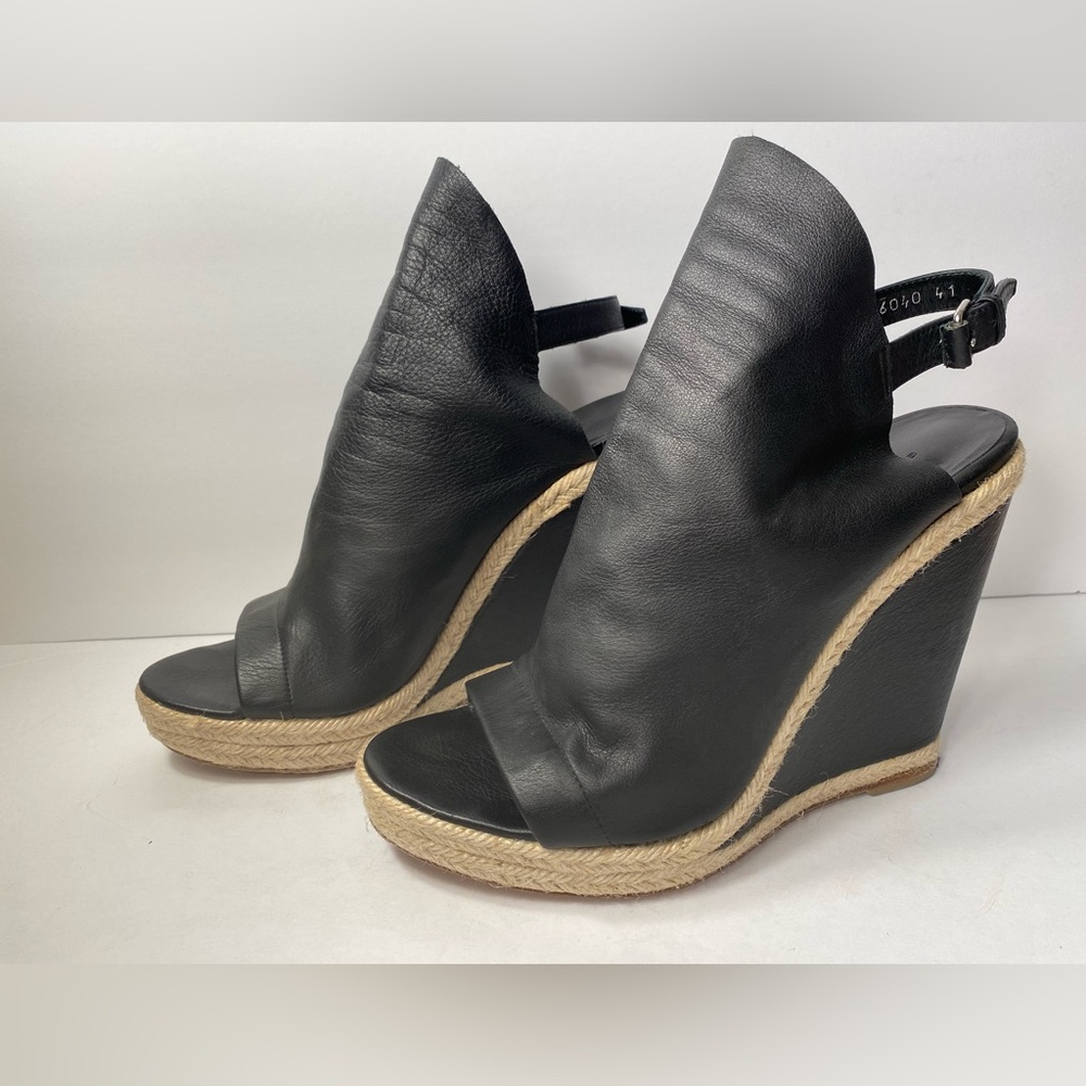 Balenciaga glove wedge espadrille sandals heels black 41 - Picture 3 of 11